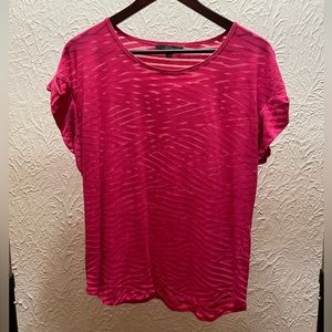 Daisy Fuentes sheer pink top